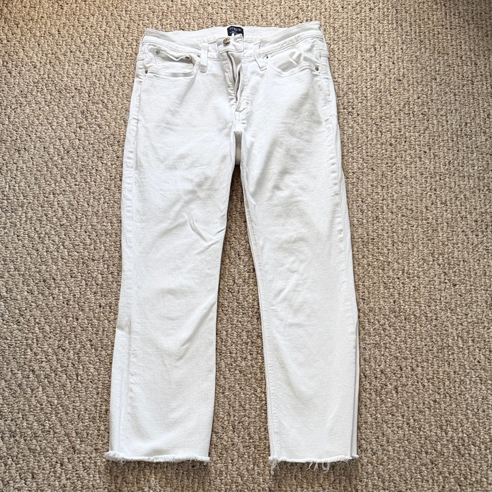 J. Crew Women's Straight Leg Jeans in White
